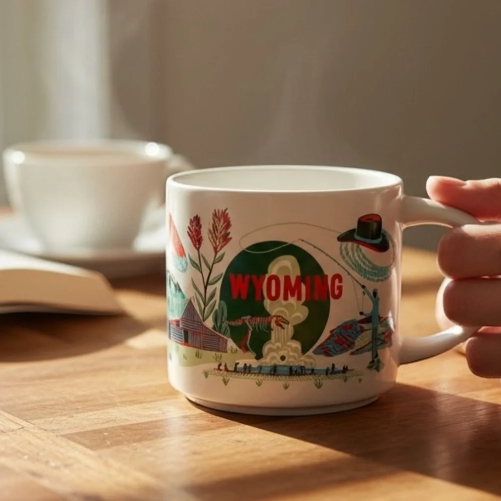 Starbucks Wyoming Mug with Vibrant Illustrations